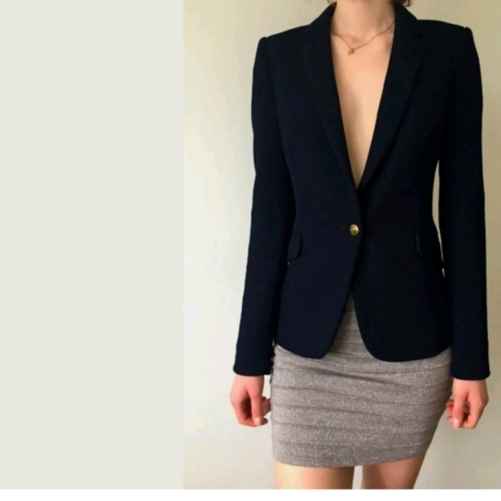 Zara Woman Single Breasted Waffle Designs Jacket